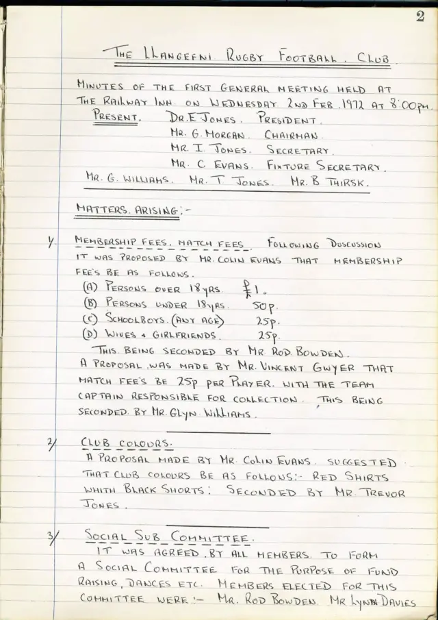 First Committee Meeting Minutes